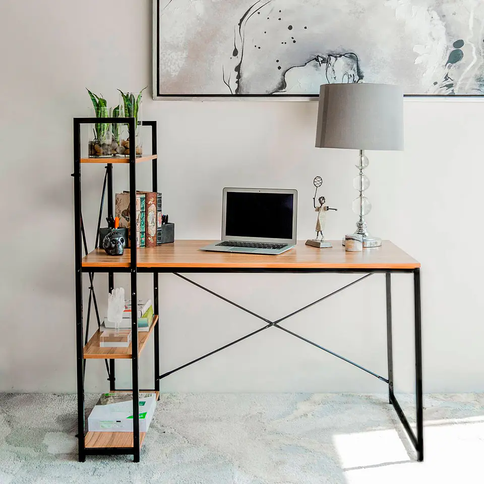 Escritorio Minimal Tower Caramel 120x60x74cm  2