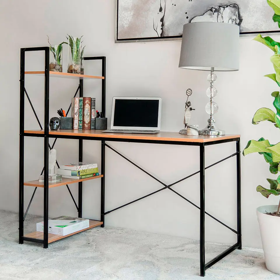 Escritorio Minimal Tower Caramel 120x60x74cm  3