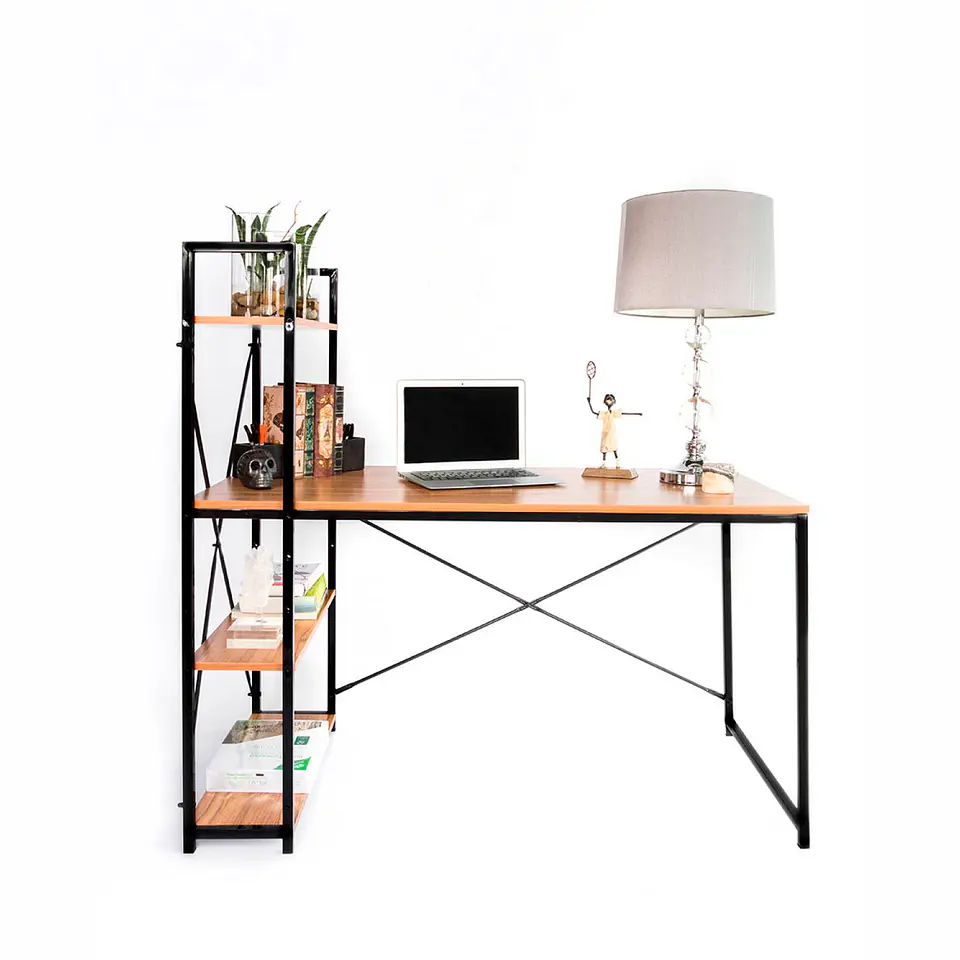 Escritorio Minimal Tower Caramel 120x60x74cm  4