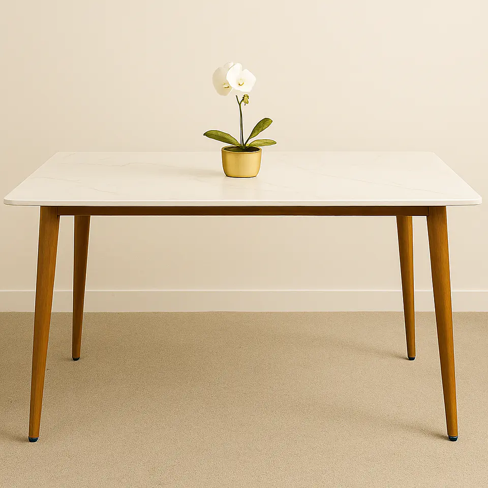 Mesa de Comedor de Cuarzo Calacatta Soft (120x80cm, 140x80cm, 160x80cm, 180x100cm) 1