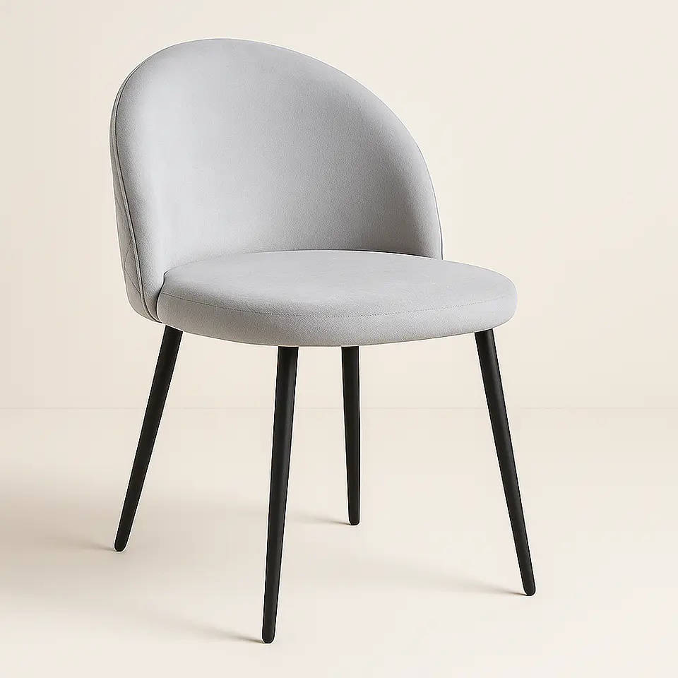 Silla Berna Velvet Base Negro  3