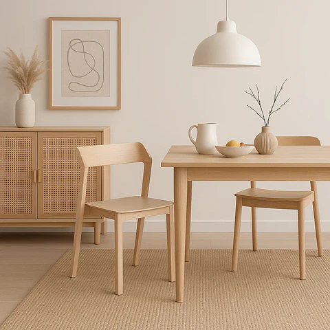 Pack de 2 Sillas Rover de Madera Natural 