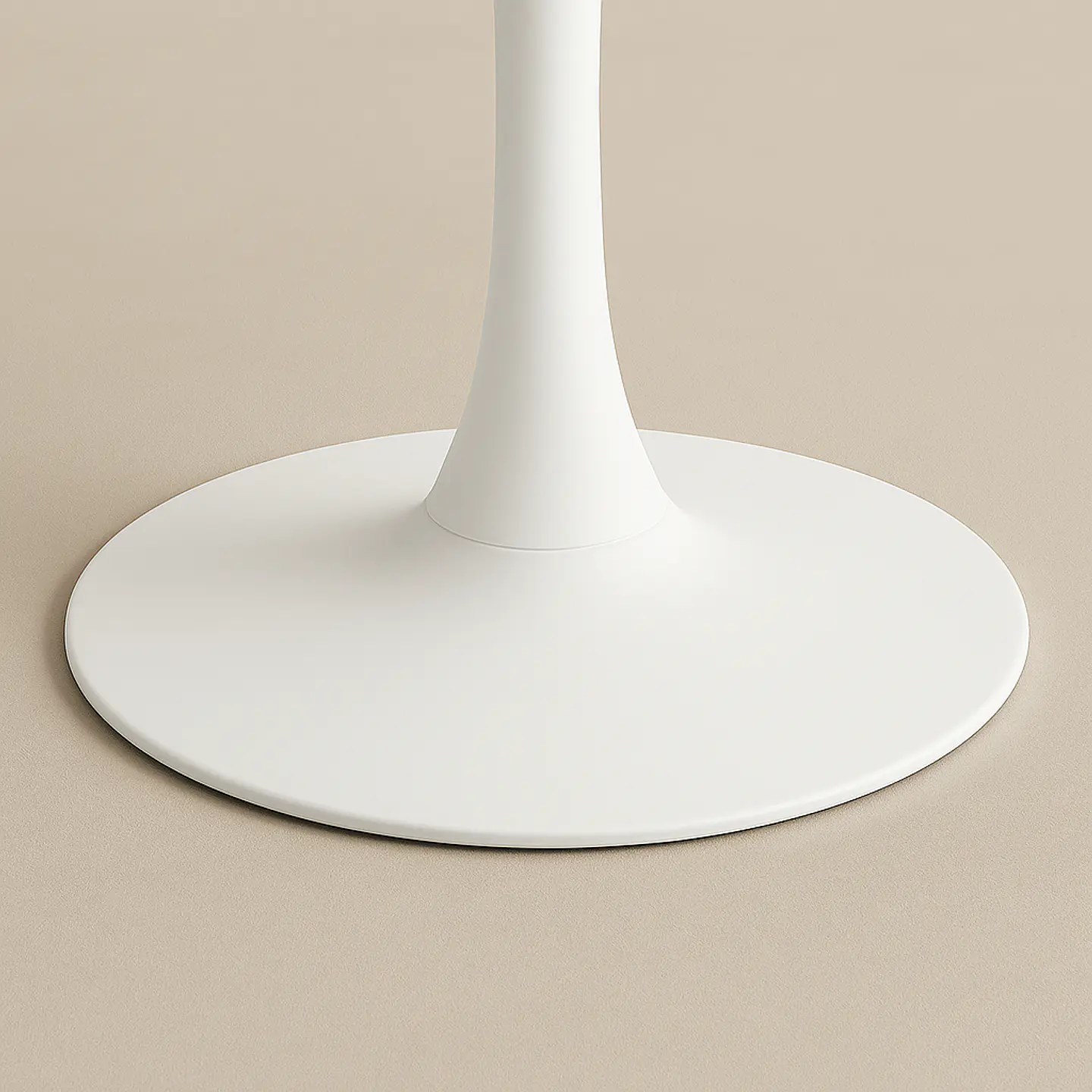 Mesa Redonda Tulip Cuarzo Calacatta Soft Base Blanco - (80cm - 100cm) 3