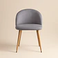 Silla Berna Velvet Oak Gris Respaldo Liso - Miniatura 4