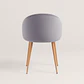 Set Comedor Rectangular de Cuarzo Calacatta Soft + Sillas Berna Soft Felpa Oak Gris - Miniatura 5