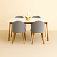 Set Comedor Rectangular de Cuarzo Calacatta Soft + Sillas Berna Soft Felpa Oak Gris - Miniatura 2