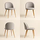 Pack de 4 Sillas Berna Velvet Oak Gris Respaldo Liso - Miniatura 1
