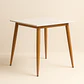 Mesa de Comedor Cuadrada de Cuarzo Calacatta Soft 80x80cm - Miniatura 1
