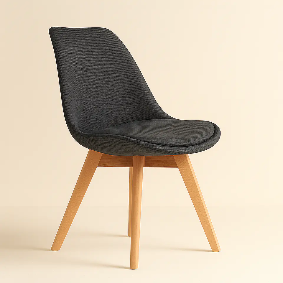Silla Eames Tulip Lino Acolchada 3