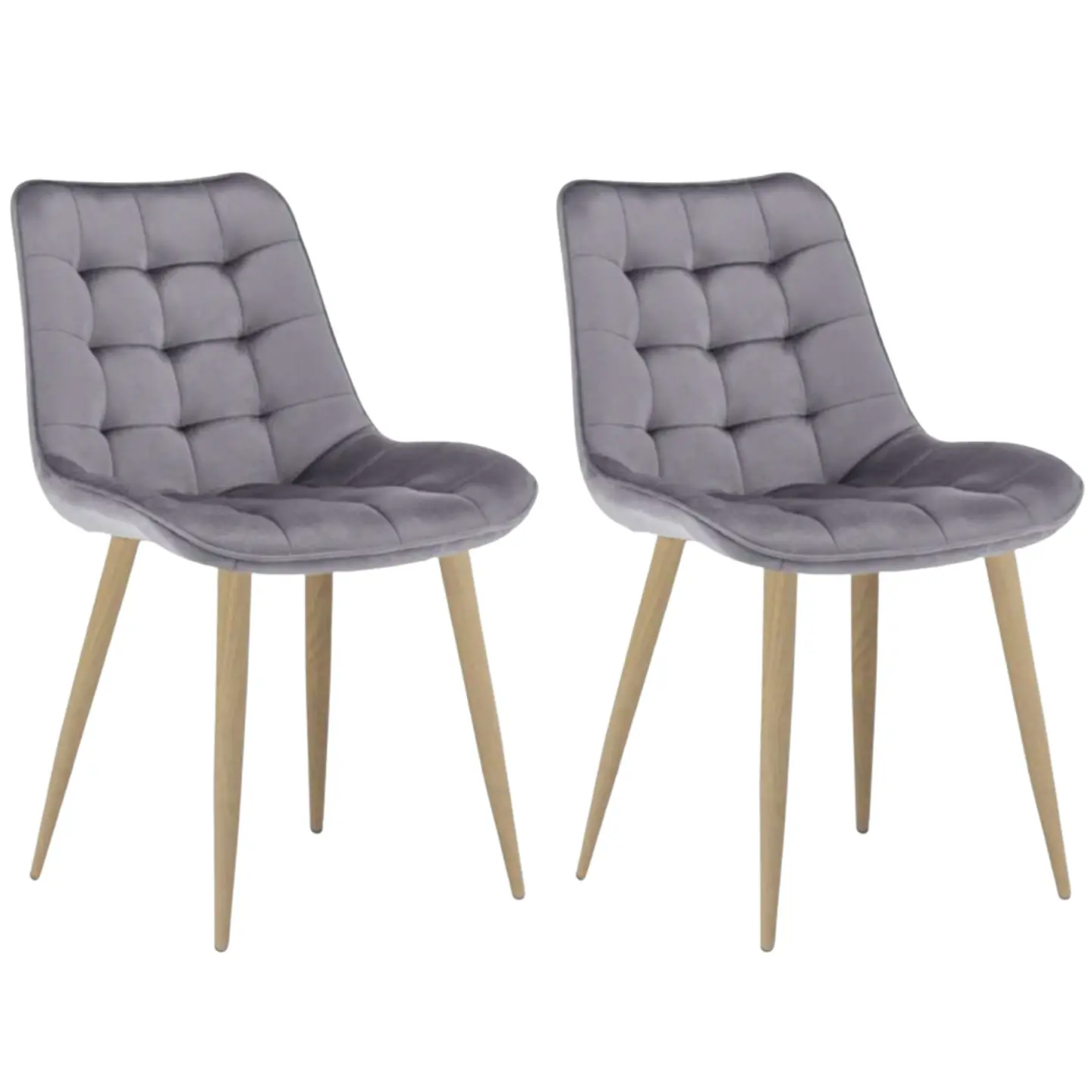 Pack de 2 Sillas Milano Velvet Oak  3