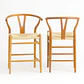 Pack de 2 Taburetes Wishbone Natural 75cm  - Miniatura 1