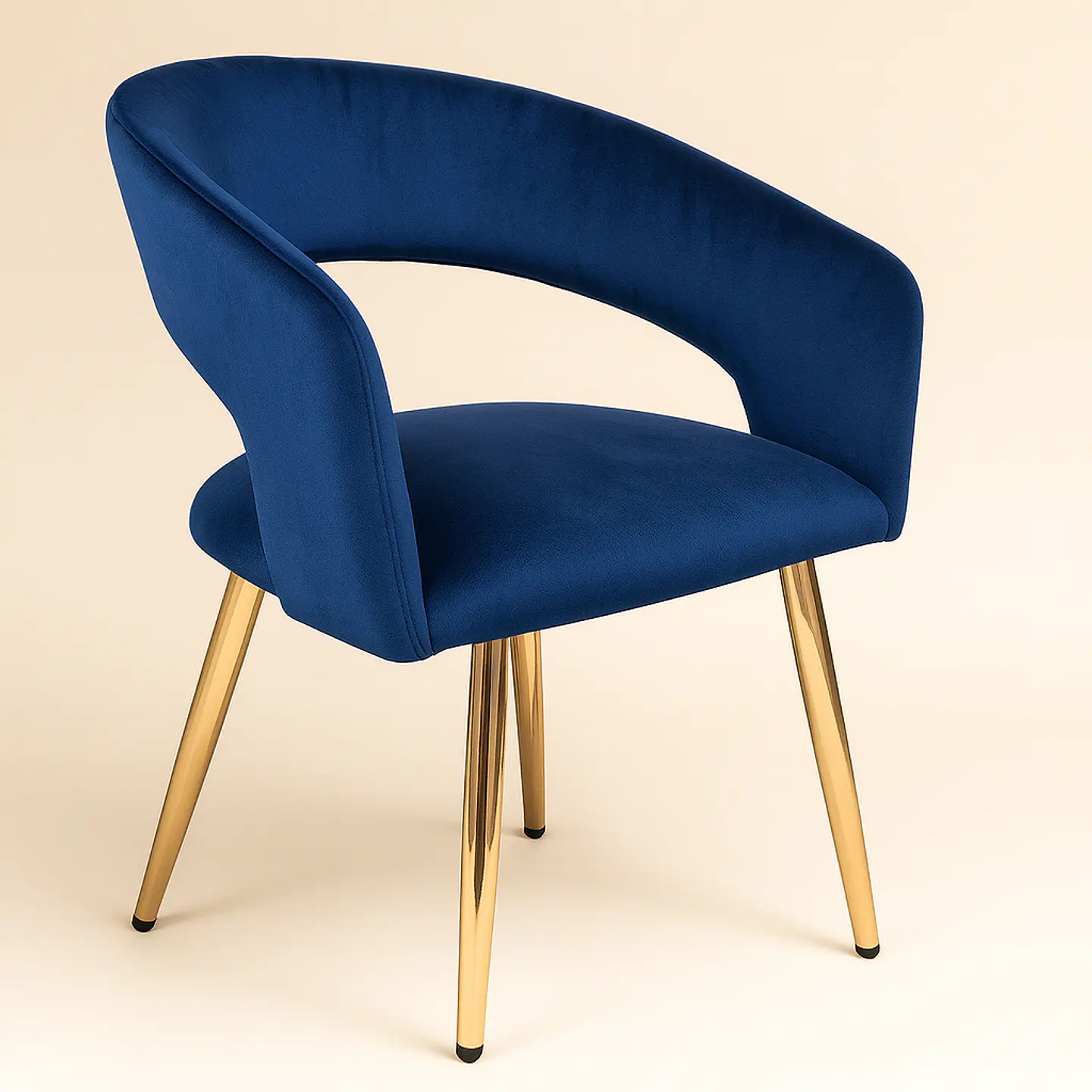 Sitial Curvus Velvet Base Dorada 5