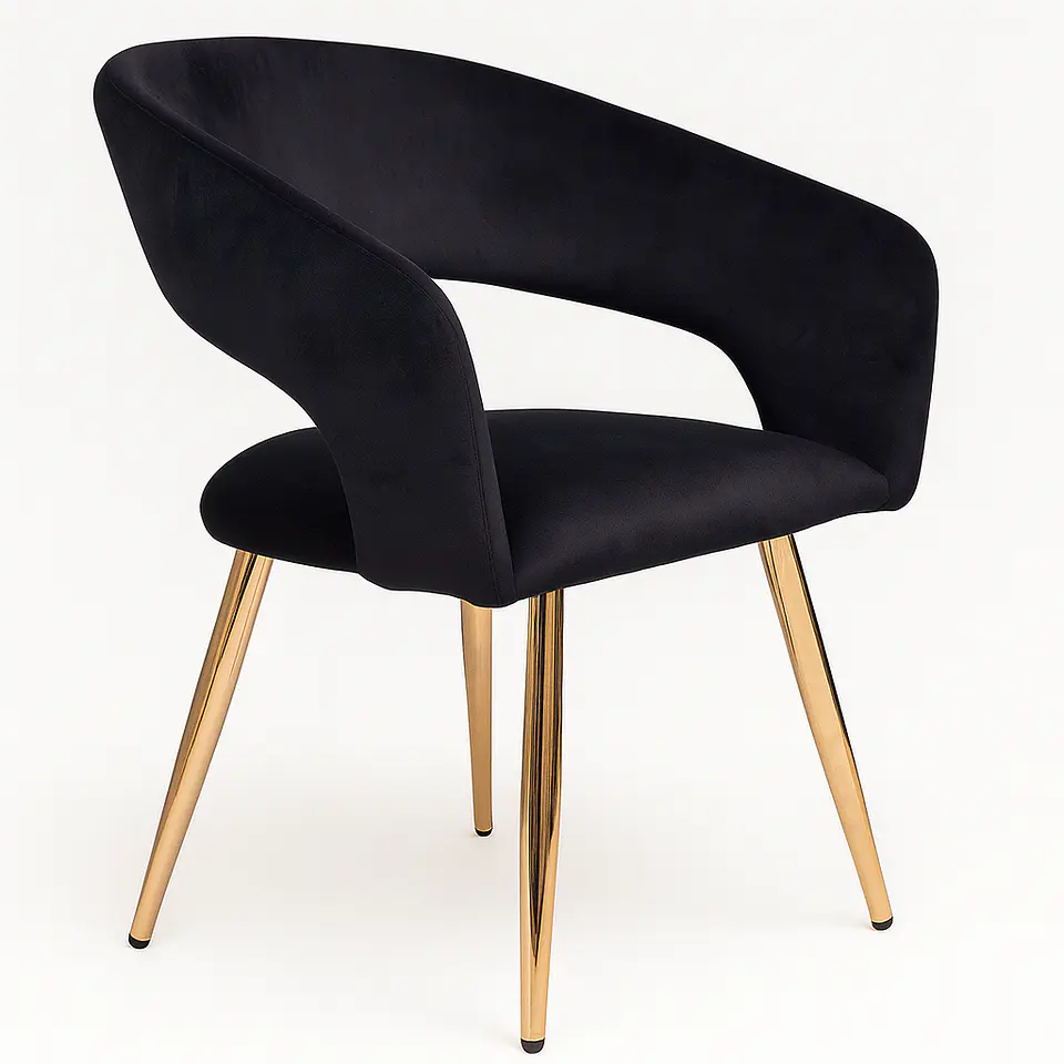 Sitial Curvus Velvet Base Dorada 4