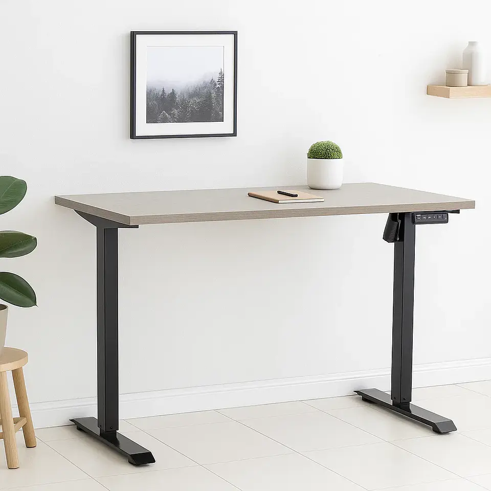 Escritorio Minimal 120x60cm Altura Regulable Electrico Gris 4
