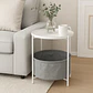 Mesa Lateral Auxiliar 2 Niveles Con Cesta 42x42x52cm - Miniatura 6