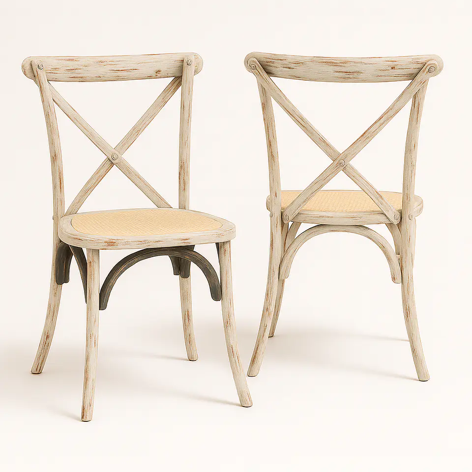 Pack de 2 Sillas Crossback de Madera 3