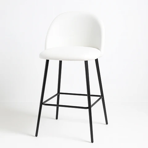 Taburete Berna Velvet Base Negro 65cm