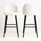 Pack de 2 Taburetes Berna Velvet Base Negro 65cm - Miniatura 1