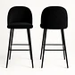 Pack de 2 Taburetes Berna Velvet Base Negro 65cm - Miniatura 2