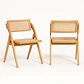 Pack de 2 Sillas Plegables Nature de Madera y Ratán - Miniatura 1