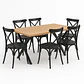 Set Comedor Mesa Xtable Rectangular + Sillas Crossback Basic Negro - Miniatura 1