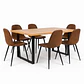 Set Comedor Mesa Industrial Rectangular  + Sillas Eames Ecocuero - Miniatura 1