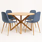 Set Comedor Mesa Ohmioh Redonda + 4 Sillas Eames Velvet - Miniatura 1
