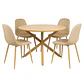 Set Comedor Mesa Ohmioh Redonda + 4 Sillas Eames Velvet - Miniatura 6