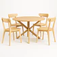 Set Comedor Mesa Ohmioh Redonda + 4 Sillas New Soma - Miniatura 1