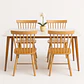 Set Comedor Mesa Rectangular de Cuarzo + Sillas Windsor Madera Natural - Miniatura 2