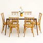 Set Comedor Mesa Rectangular de Cuarzo + Sillas Crosswood Madera Natural - Miniatura 2