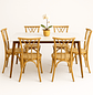 Set Comedor Mesa Rectangular de Cuarzo + Sillas Crosswood Madera Natural - Miniatura 2