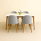 Set Comedor Mesa Rectangular de Cuarzo + Sillas Berna Velvet Oak - Miniatura 4
