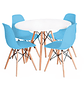 Comedor Redondo 80cm + 4 Sillas Eames Clásicas - Miniatura 4