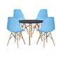 Comedor Redondo 80cm + 4 Sillas Eames Clásicas - Miniatura 5