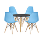 Comedor Redondo 80cm + 4 Sillas Eames Clásicas - Miniatura 5