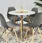 Comedor Redondo 80cm + 4 Sillas Eames Clásicas - Miniatura 3