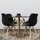 Comedor Redondo 80cm + 4 Sillas Eames Clásicas - Miniatura 2