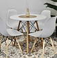 Comedor Redondo 80cm + 4 Sillas Eames Clásicas - Miniatura 1