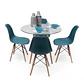 Comedor Redondo Eames Vidrio 80cm + 4 Sillas Eames Clásicas - Miniatura 4