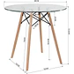 Comedor Redondo Eames Vidrio 80cm + 4 Sillas Eames Clásicas - Miniatura 5