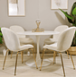 Comedor Redondo Tulip 100cm + 4 Sillas Berta - Miniatura 1
