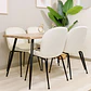 Comedor Rectangular Rusti 140X80cm + 4 Sillas Berta PN  - Miniatura 1