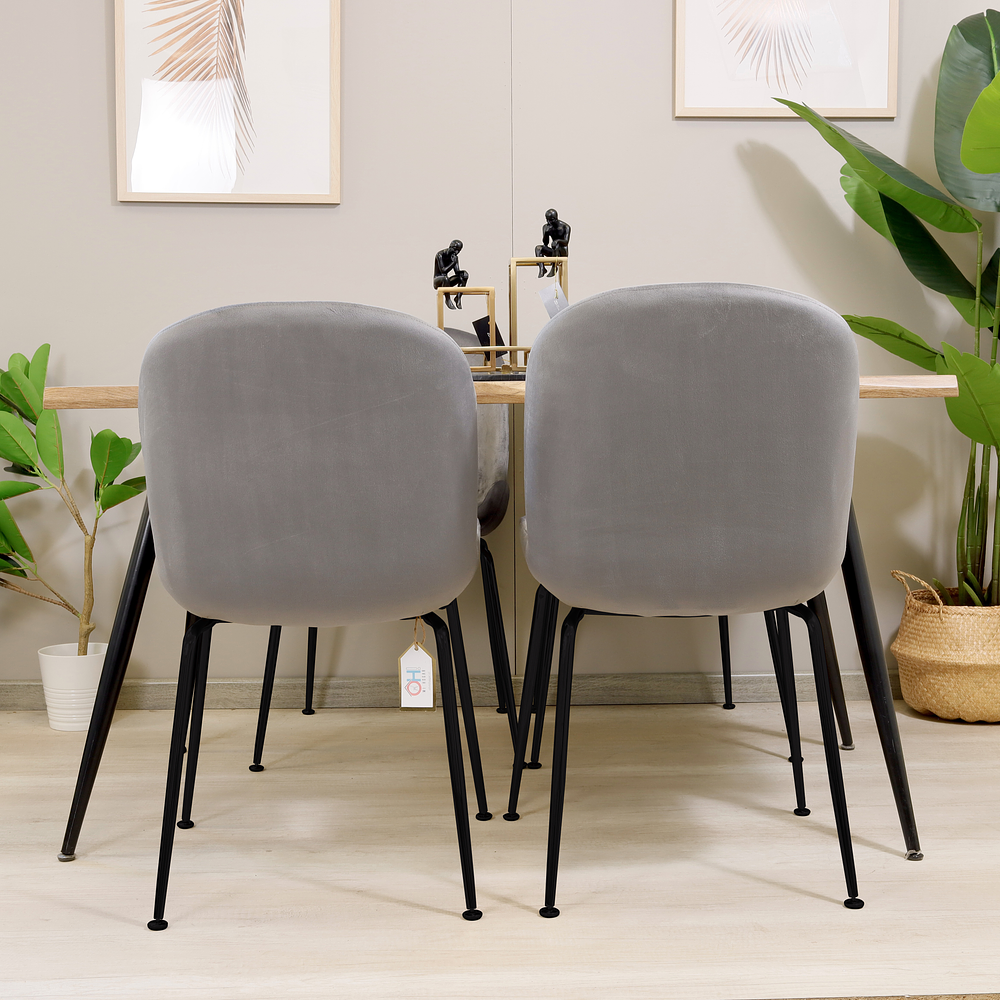 Comedor Rectangular Rusti 140X80cm + 4 Sillas Berta PN  3