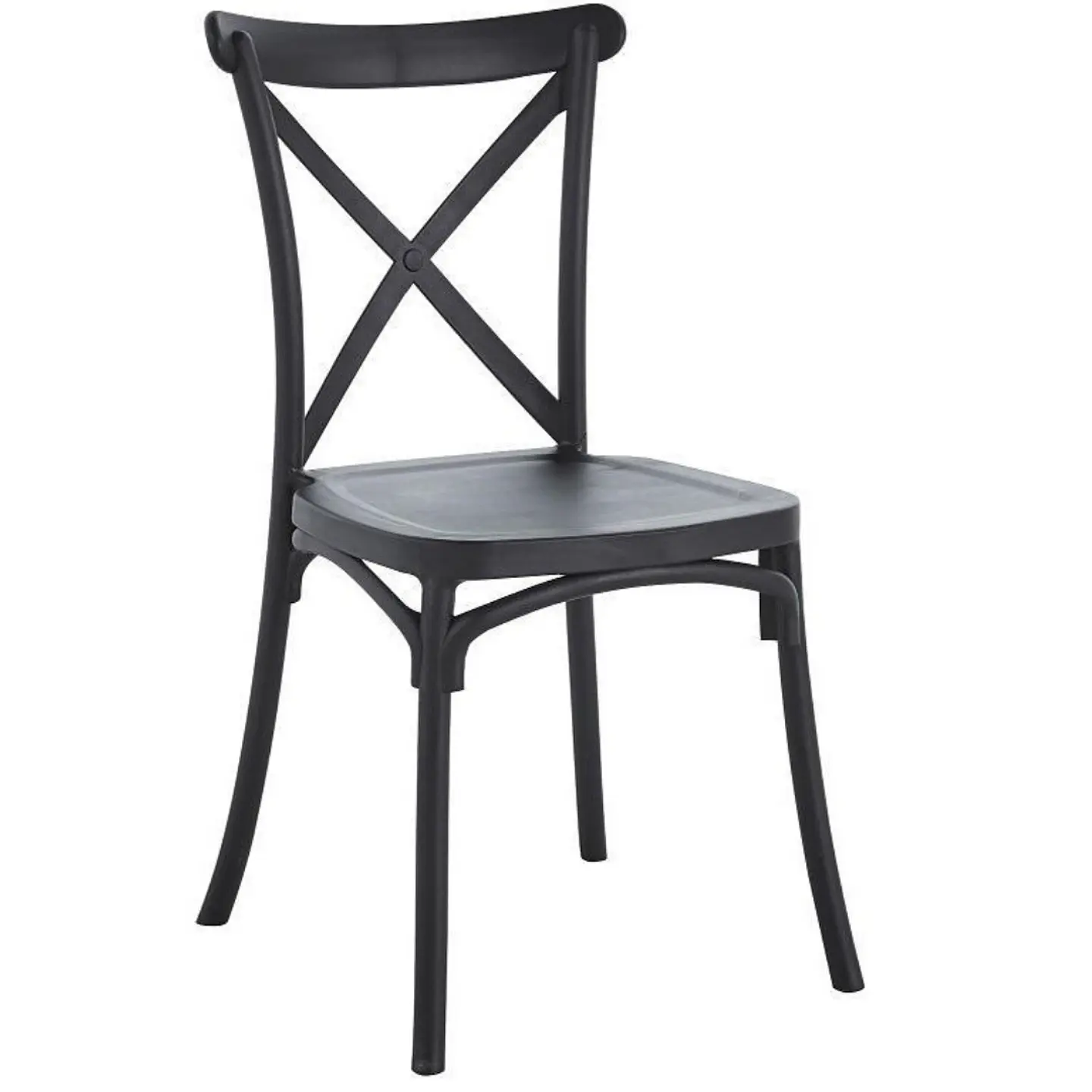 Comedor Rectangular Rusti + Sillas Crossback Basic Negro  4