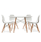 Comedor Redondo Eames 100cm + 4 Sillas Eames Clásicas - Miniatura 1