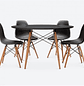 Comedor Redondo Eames 100cm + 4 Sillas Eames Clásicas - Miniatura 2