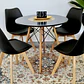 Comedor Redondo Eames 80cm + 4 Sillas Eames Acolchadas  - Miniatura 2