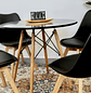 Comedor Redondo Eames 80cm + 4 Sillas Eames Acolchadas  - Miniatura 4