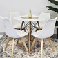 Comedor Redondo Eames 80cm + 4 Sillas Eames Acolchadas  - Miniatura 1